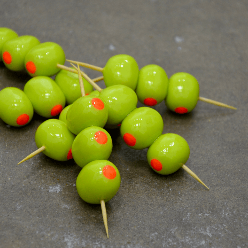 CERAMIC PIMENTO OLIVES - SET OF THREE