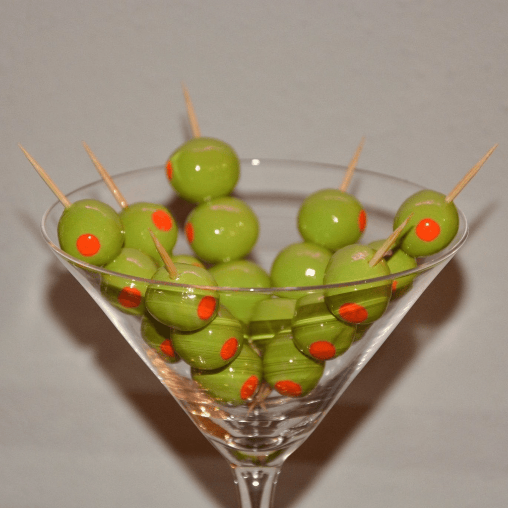 CERAMIC PIMENTO OLIVES - SET OF THREE