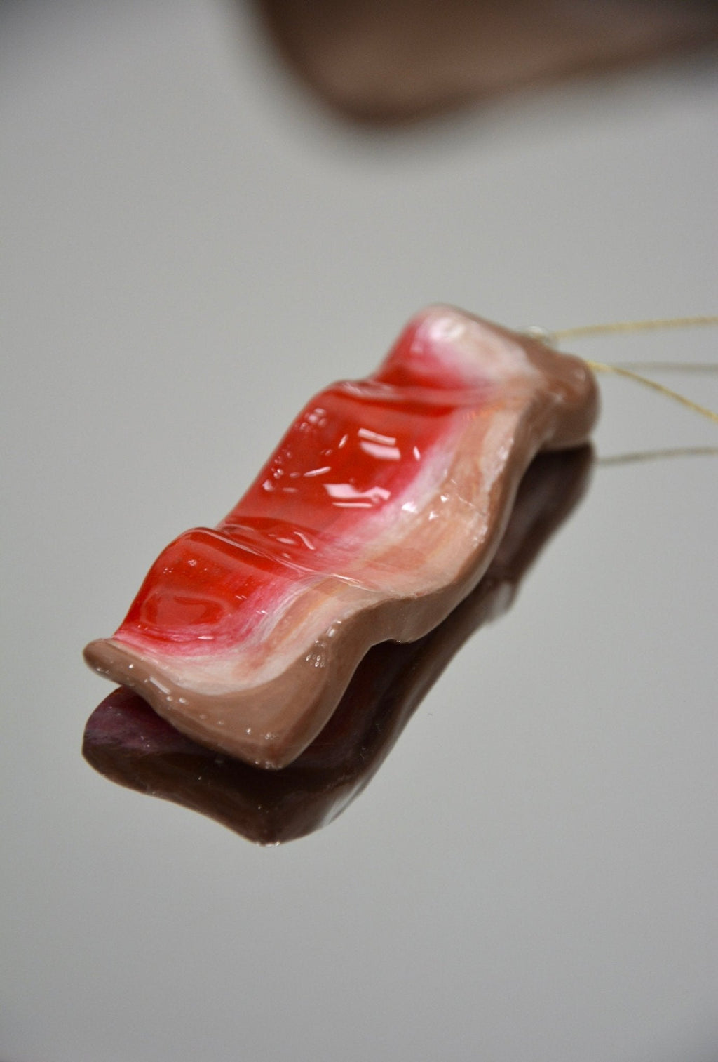 CERAMIC THICK-CUT BACON ORNAMENT