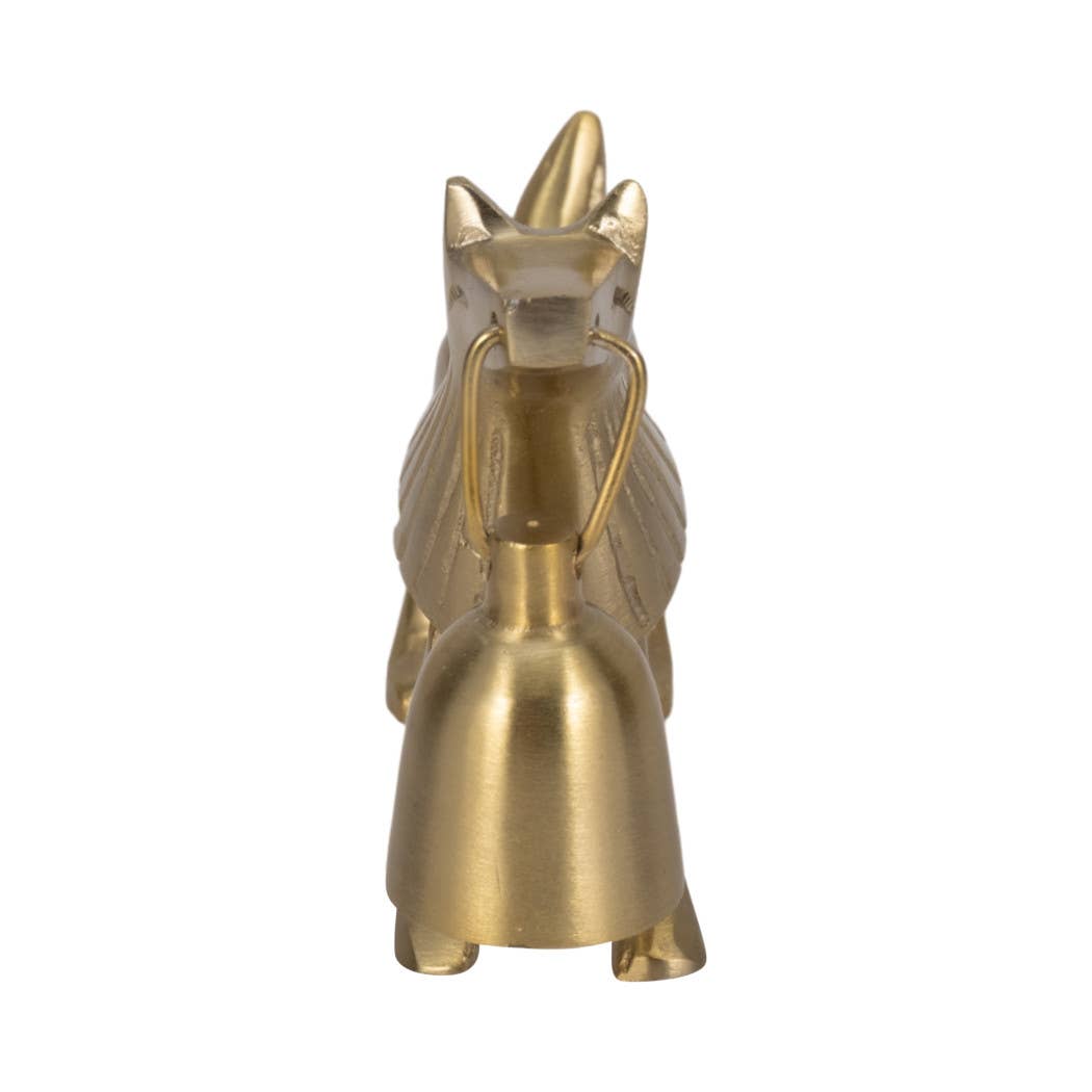 Metal Lion Candle Snuffer Home Decor - Gold, 5 in.
