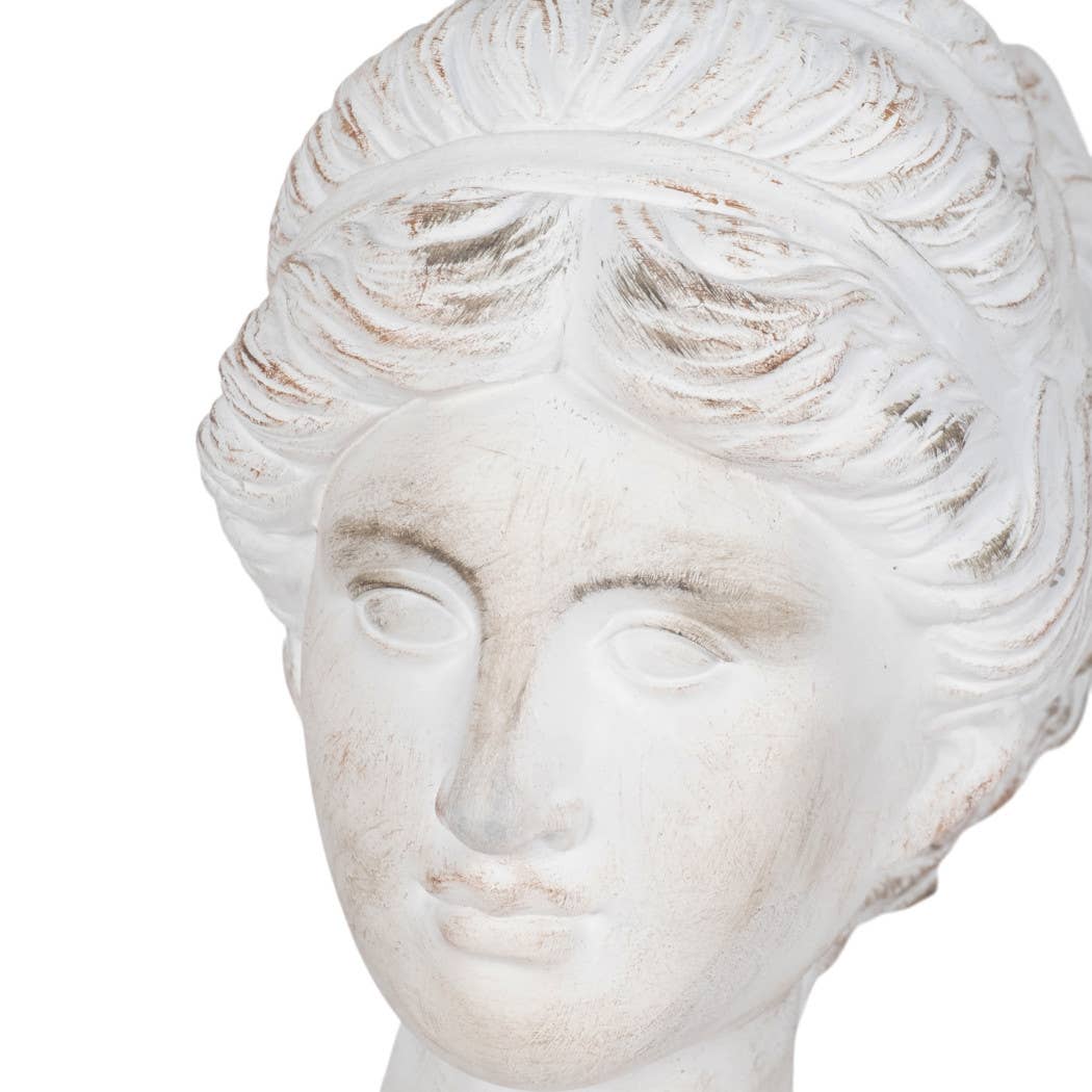 Resin Grecian Venus Bust Sculpture Decor - White, 20 in.