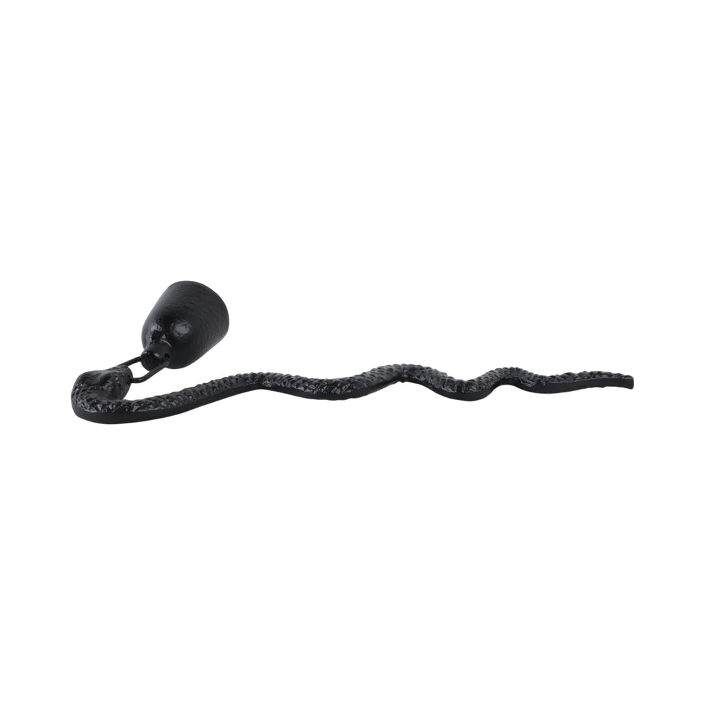Metal Modern Snake Figurine Candle Snuffer - Black, 11 in.