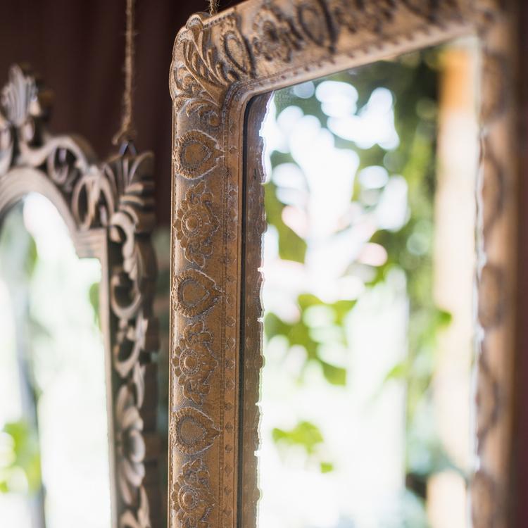 Decorative Mirror French Style Carving Frame Wall Mirror Rectangular