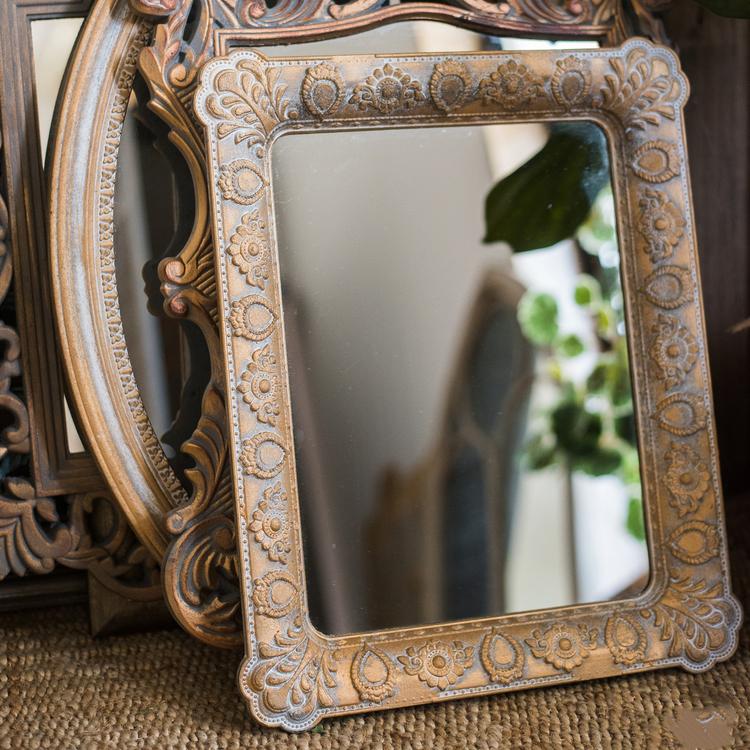 Decorative Mirror French Style Carving Frame Wall Mirror Rectangular