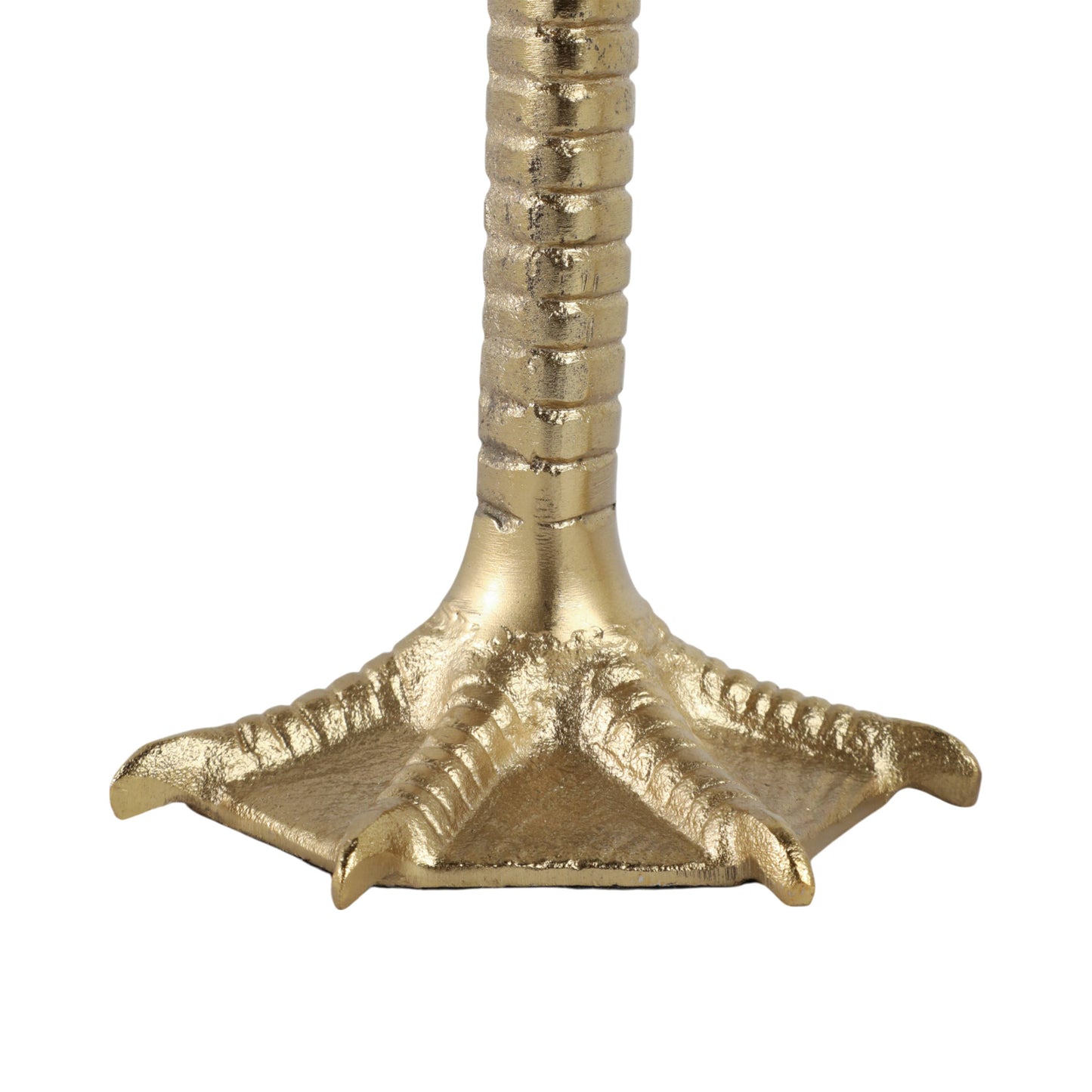 Metal Bird Legs Taper Candle Holders Set of 2 - Gold, 9 in.