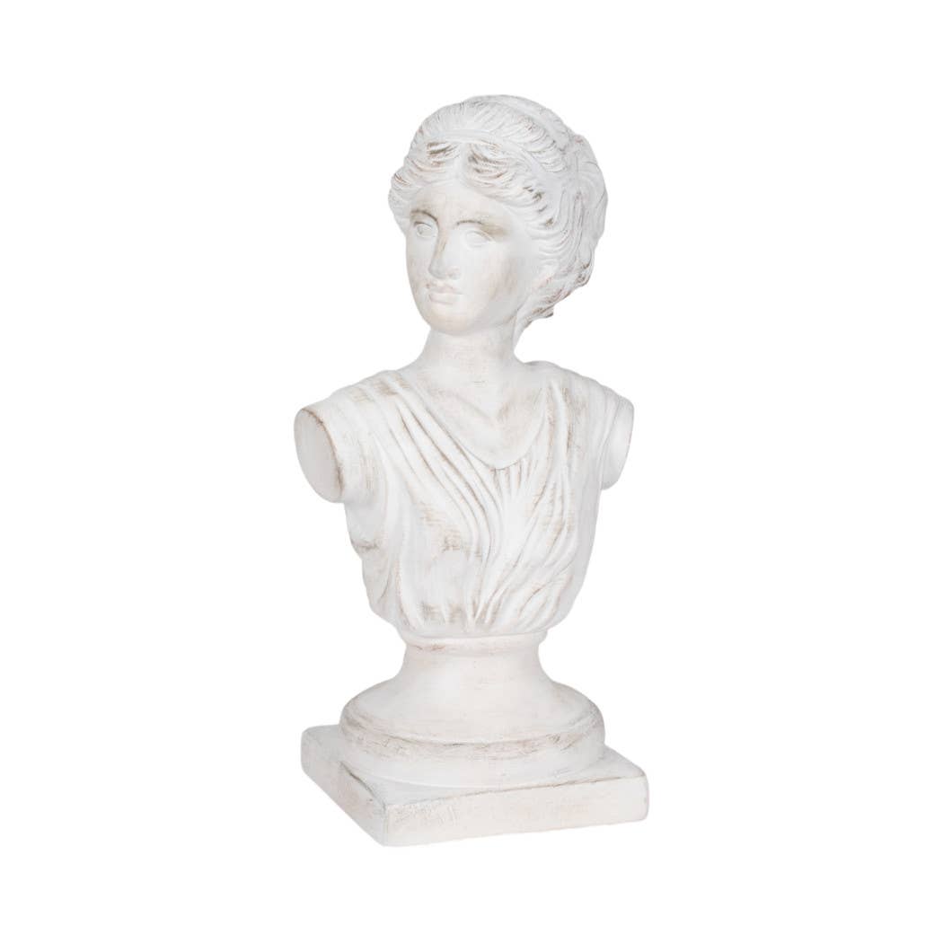 Resin Grecian Venus Bust Sculpture Decor - White, 20 in.