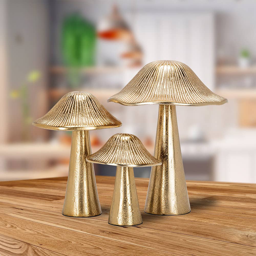 Ribbed Mushroom - Gold