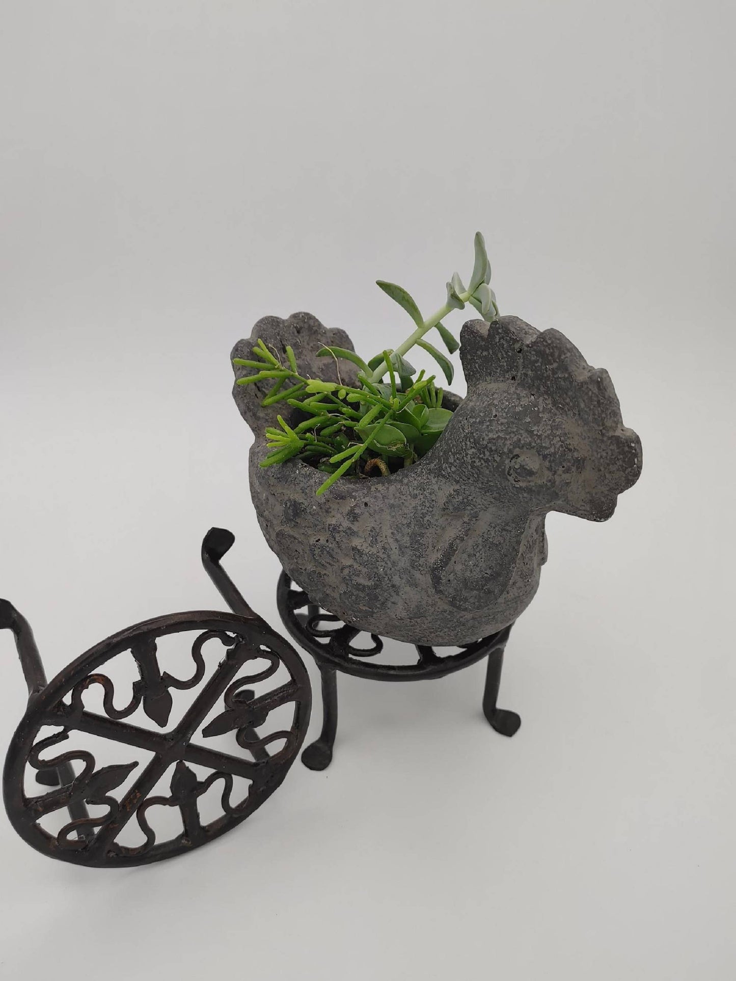 4" Round Wrought Iron Plant Stand