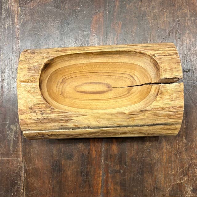 Wood Planter-Teakwood Log