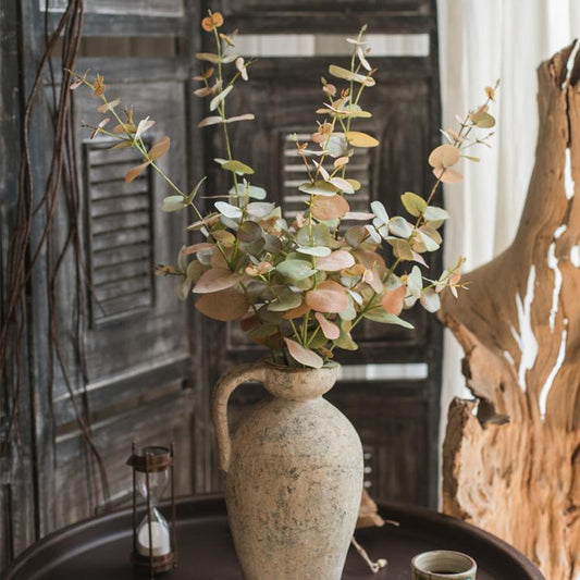 Faux Leaf Autumn Eucalyptus Artificial Stem