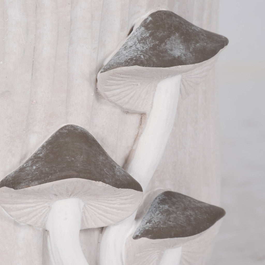 Ceramic Handcrafted Mushroom Applique Planter - Gray, 6 in.