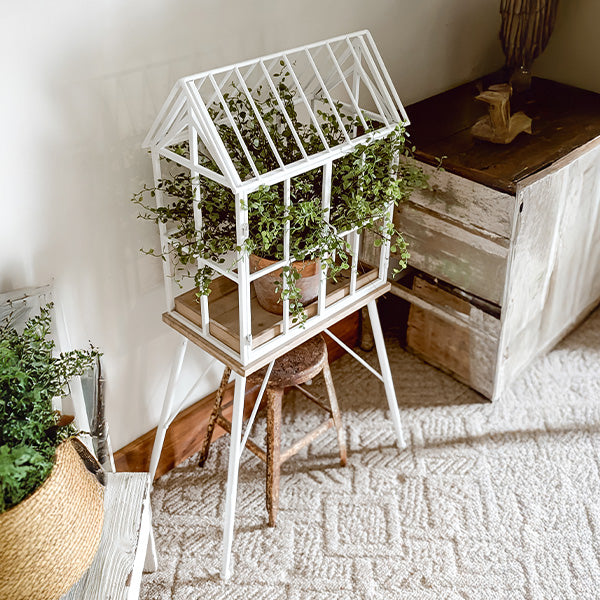 Greenhouse Inspired Outdoor Plant Stand