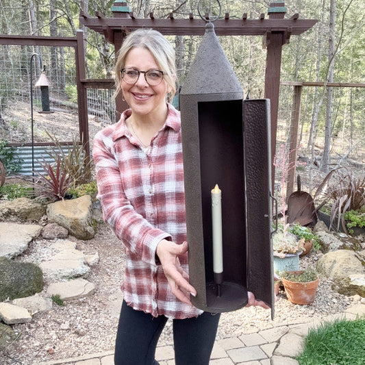 Oversized Rustic Chimney Floor Lantern