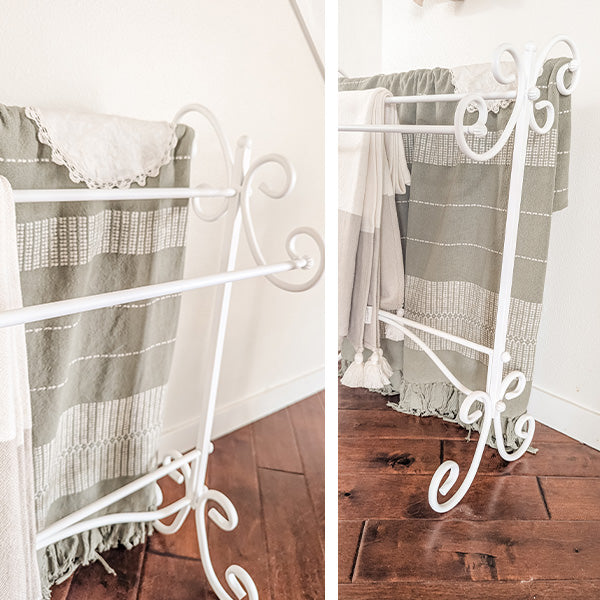 Freestanding Ornate Towel Stand