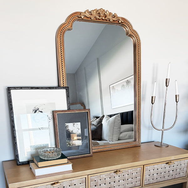 Antique Inspired Ornate Gold Mirror