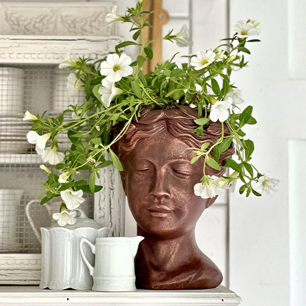 Bronze Goddess Statue Outdoor Planter
