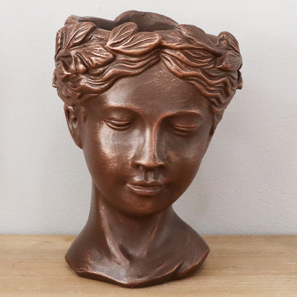 Bronze Goddess Statue Outdoor Planter
