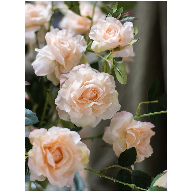 Artificial Faux Real Touch Blooming Rose Stem 25" Tall Silk