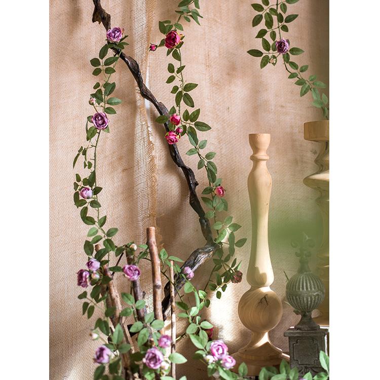 Artificial Silk Rose Vine 57" Long
