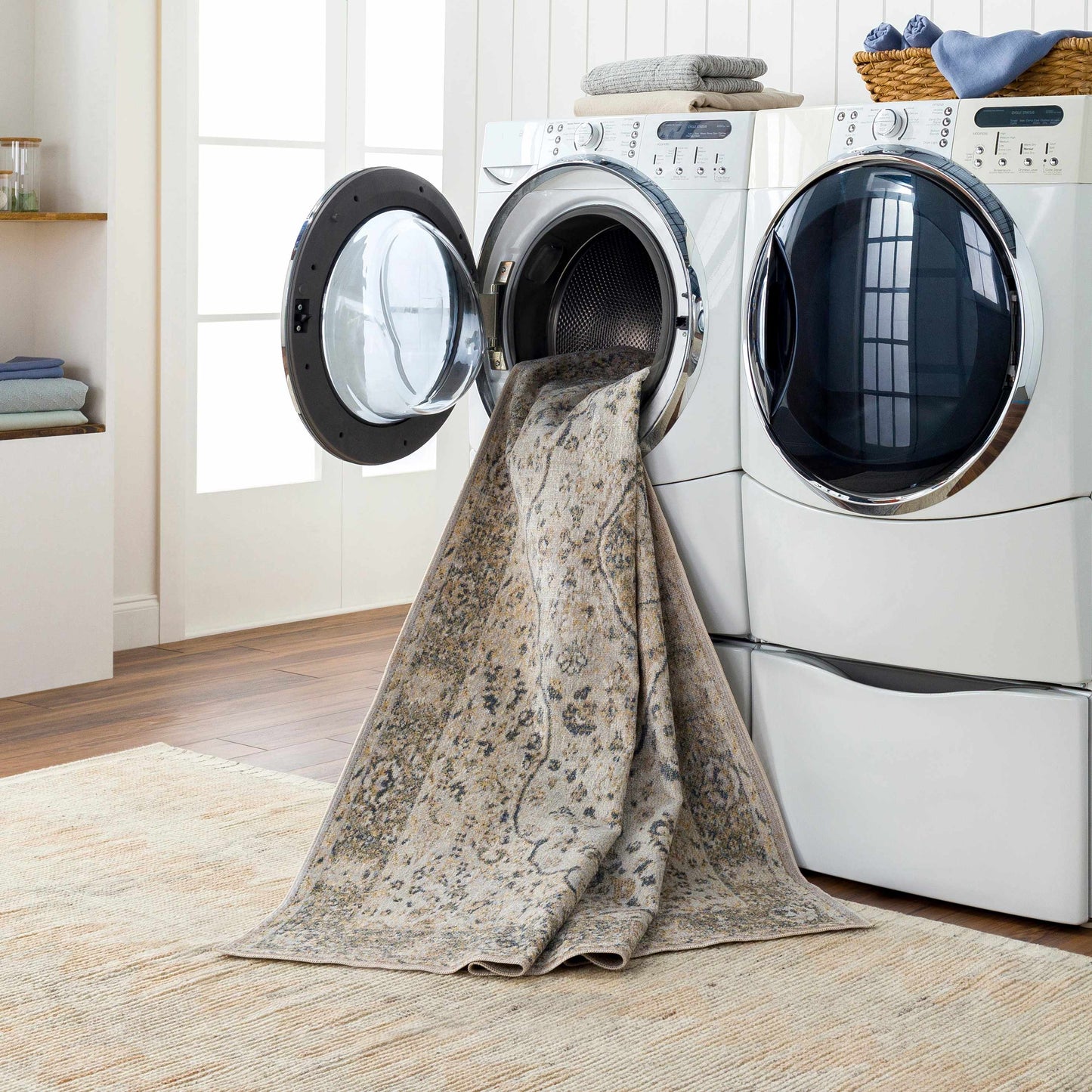 Cara Flat Pile Washable Rug