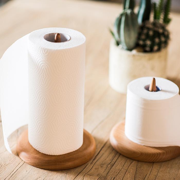 Solid Wood Paper Towel Holder