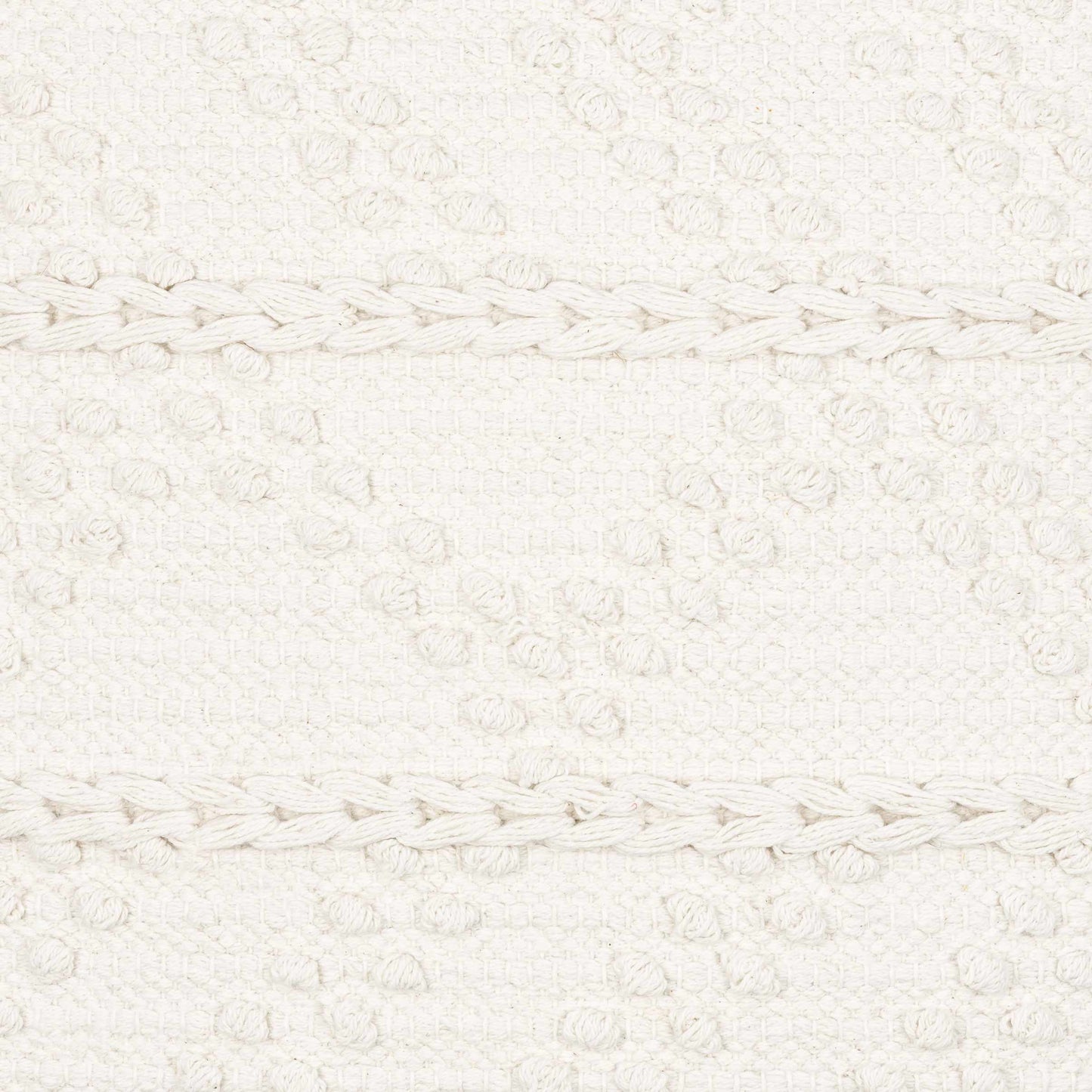 Sumiton White Textured Crochet Cotton Throw Pillow