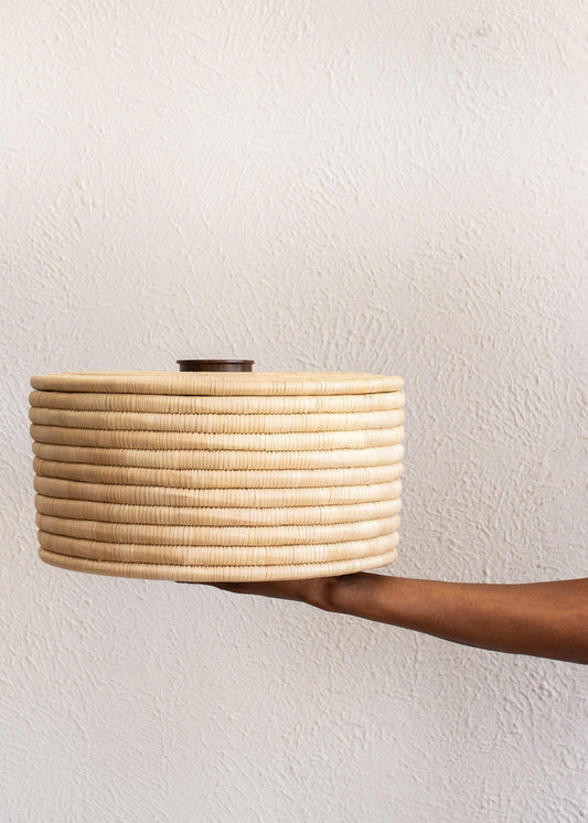 Sunga Small Ilala Palm Lidded Basket