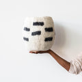 Tribal Repeat Black and Ivory Wool Storage Basket