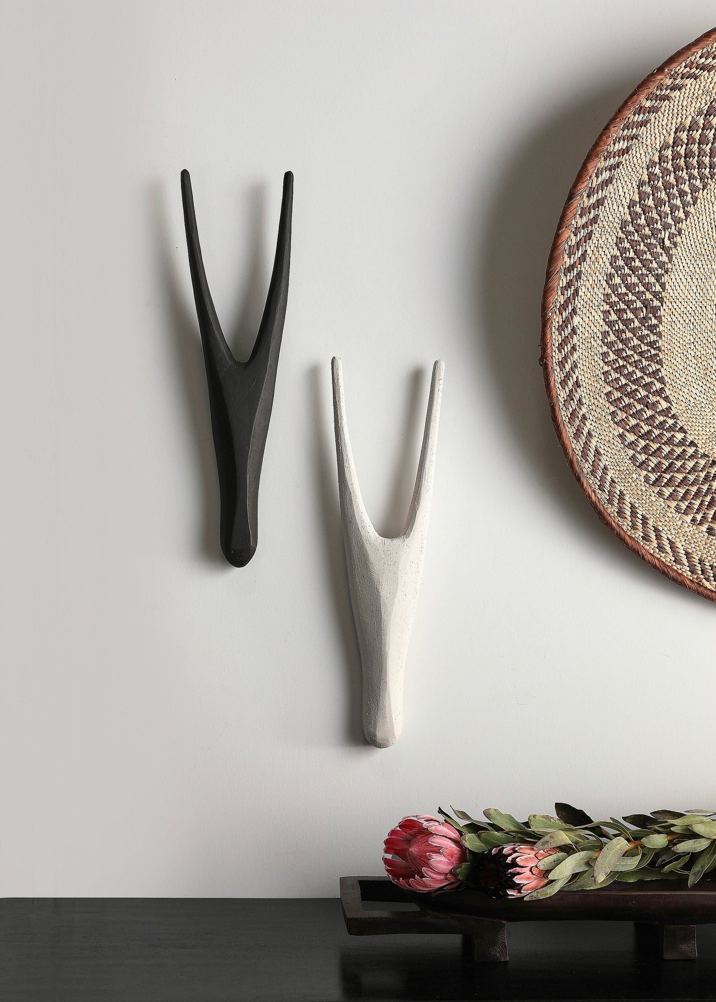 African Antelope Wood Bokkie Head Wall Sculpture