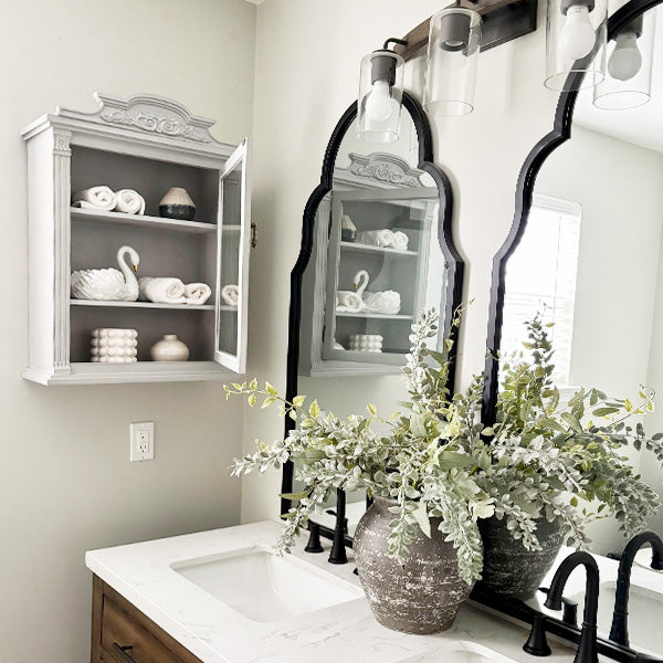 Baroque Elegance Wall Mounted Cabinet with Magnetic Door