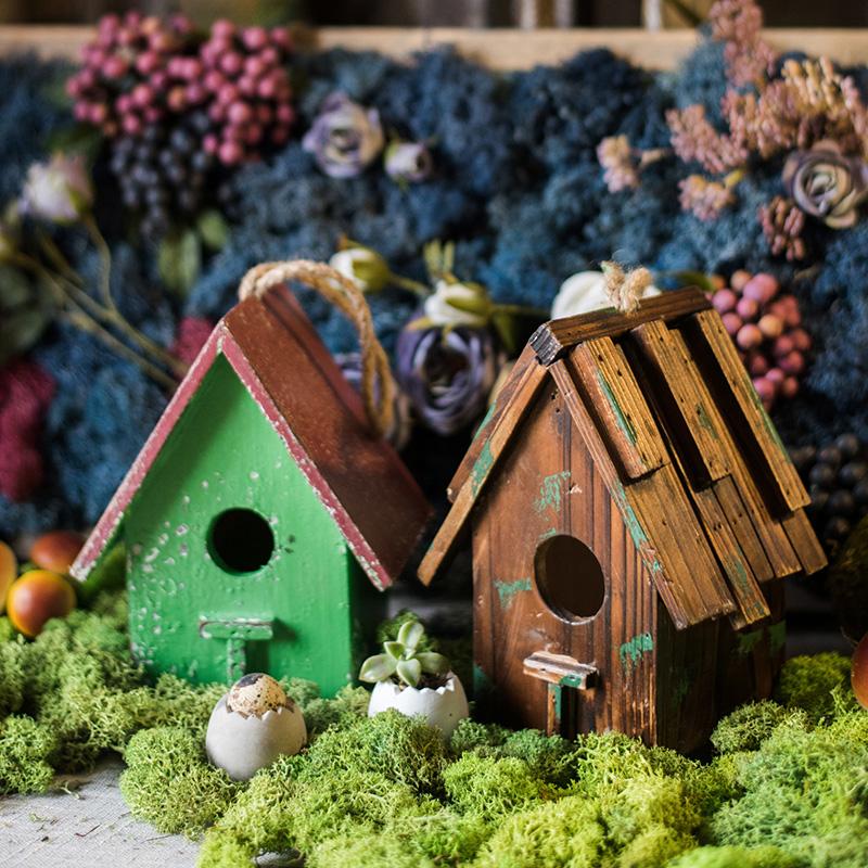 Wood Craft Bird's House Ornament