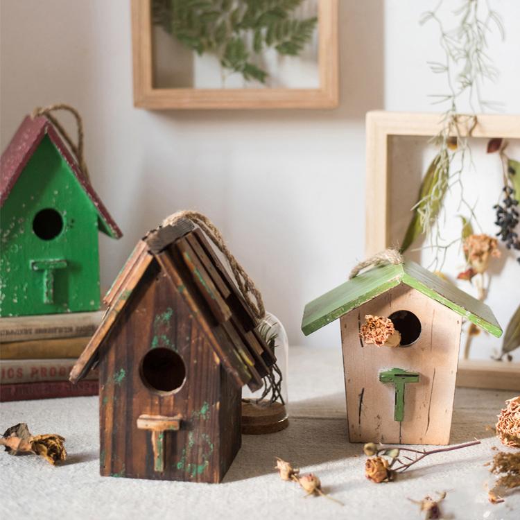 Wood Craft Bird's House Ornament