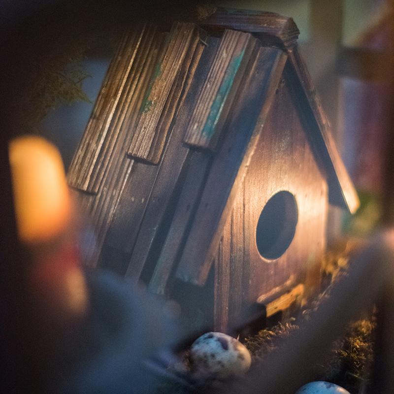 Wood Craft Bird's House Ornament