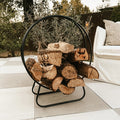 Black Iron Loop Fireplace Log Holder
